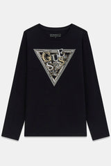T-shirt logo con paillettes