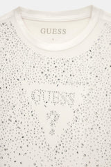 Maglietta con logo in strass