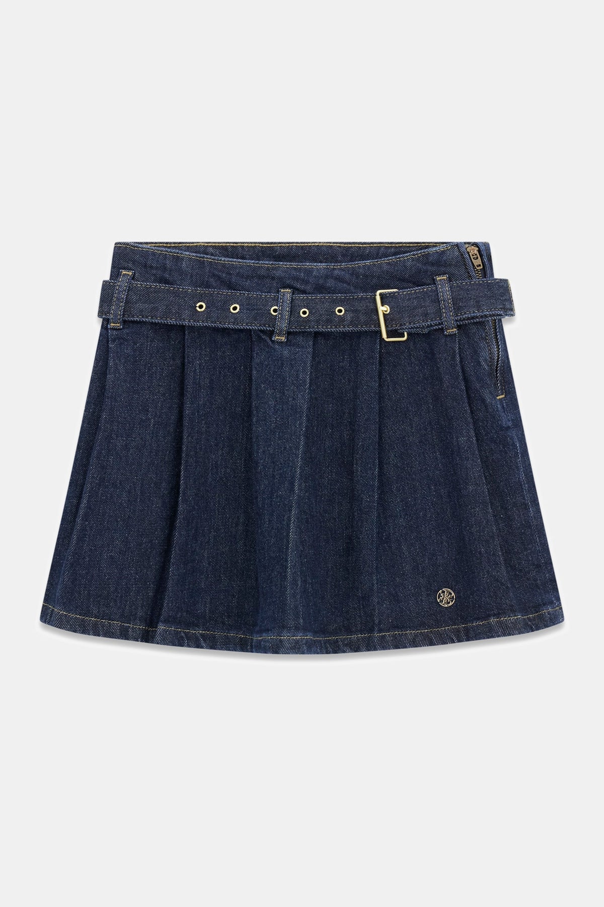 Mini gonna di Jeans plissettata