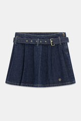 Mini gonna di Jeans plissettata