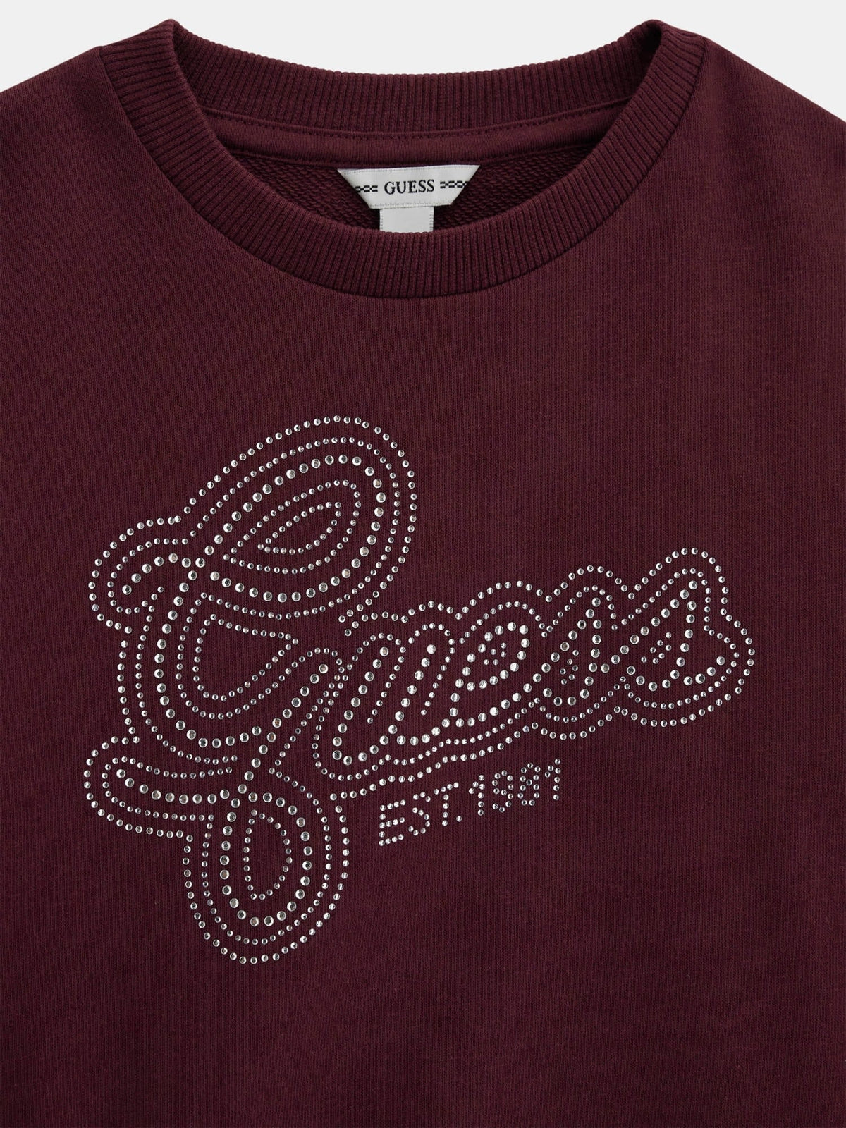 Felpa con logo in strass