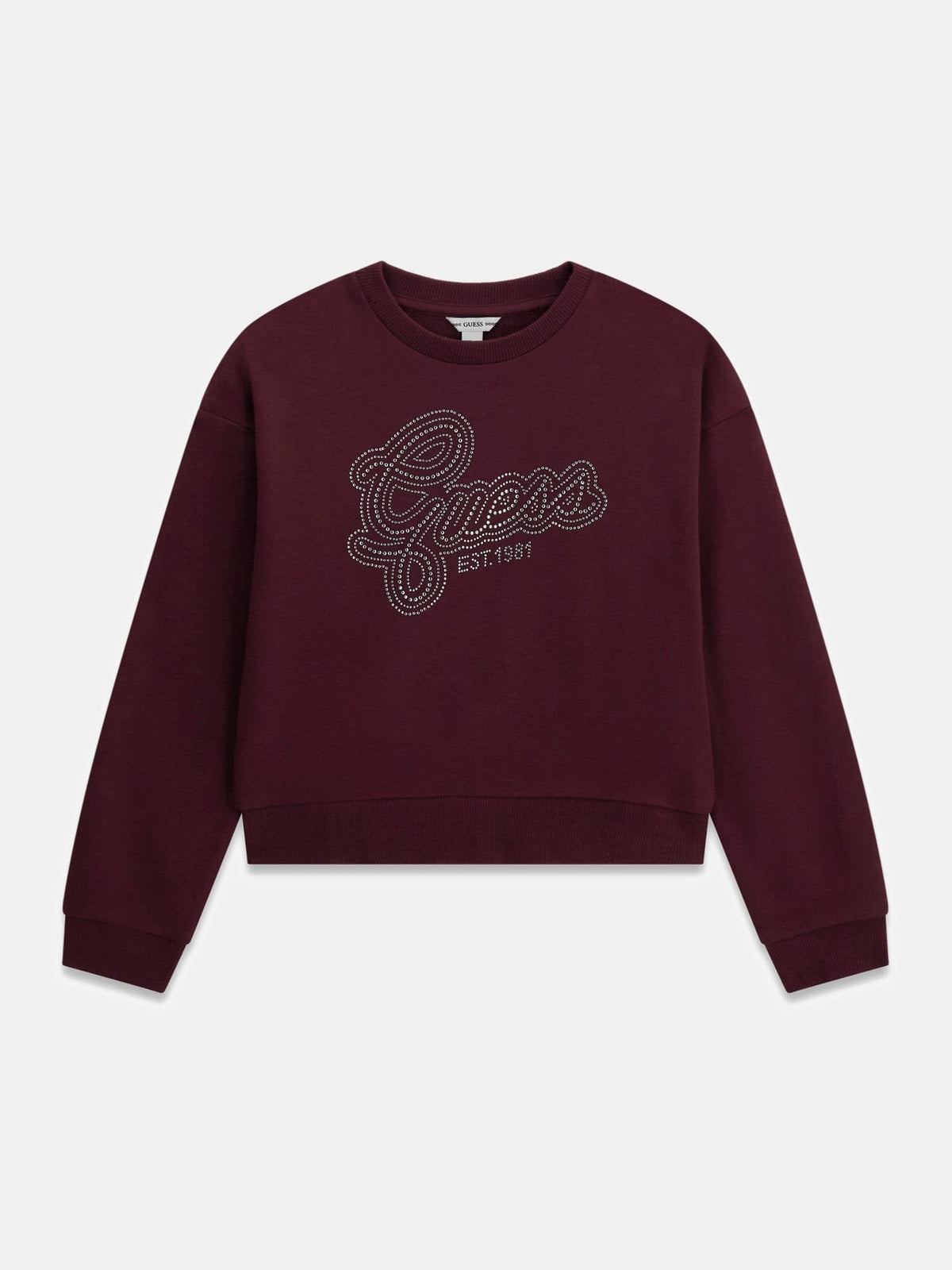 Felpa con logo in strass