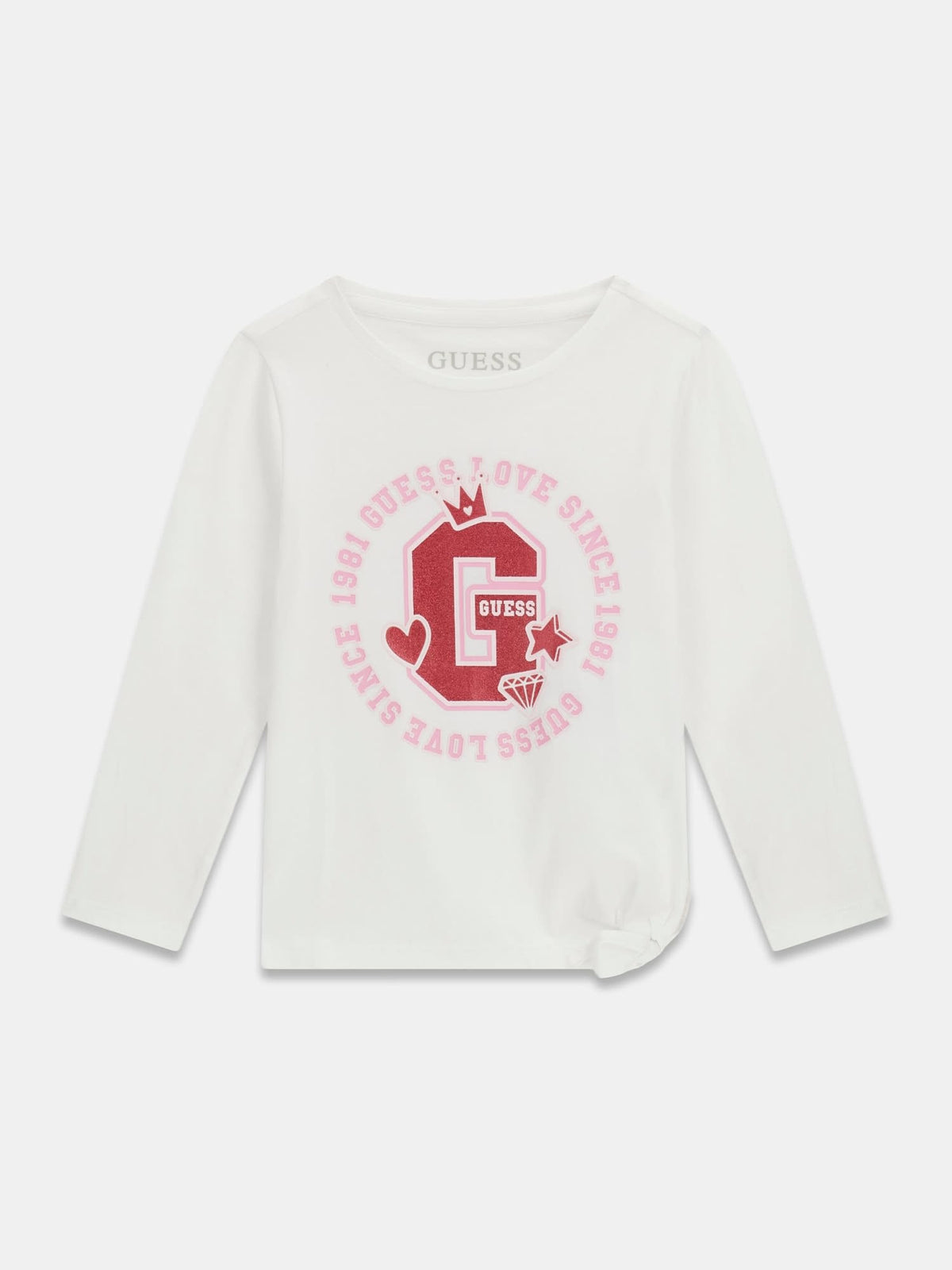 T-shirt con logo glitter