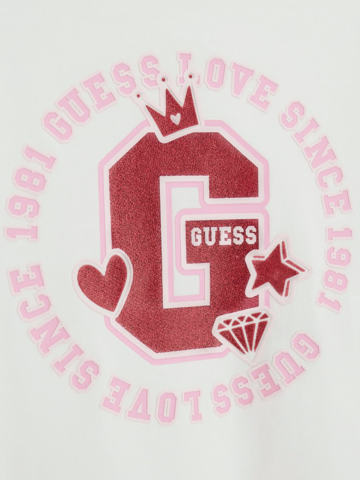 T-shirt con logo glitter
