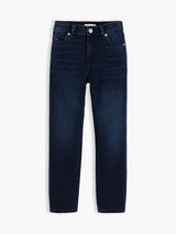 Jeans straight fit con bandierina ricamata