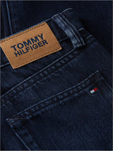 Jeans straight fit con bandierina ricamata