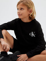 T-shirt a maniche lunghe con logo bambino