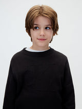 Maglione bambino in maglia con logo