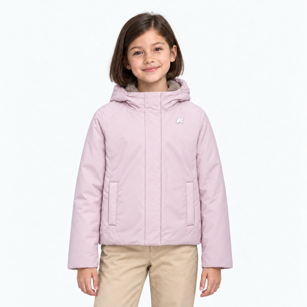 Giubbotto Lily Soft Beaver in ecopelliccia per bambina - Rosa