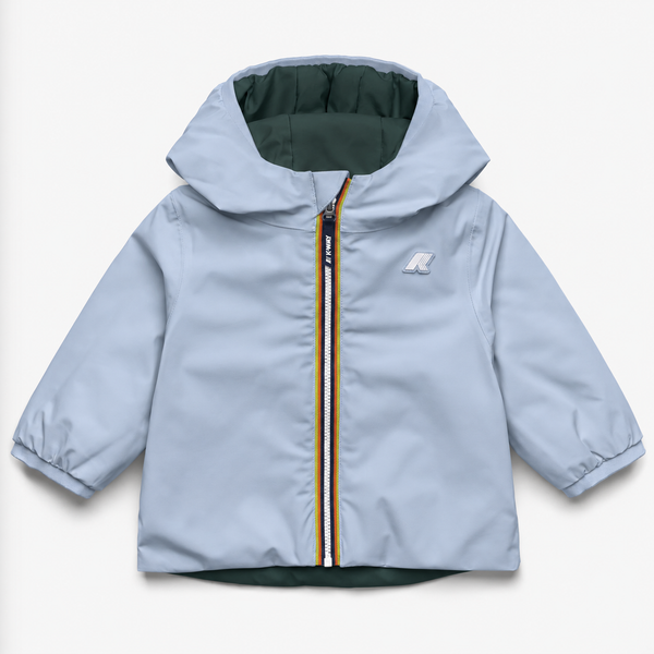 Giubbotto Jack Warm Double per neonato - Celeste/Verde scuro
