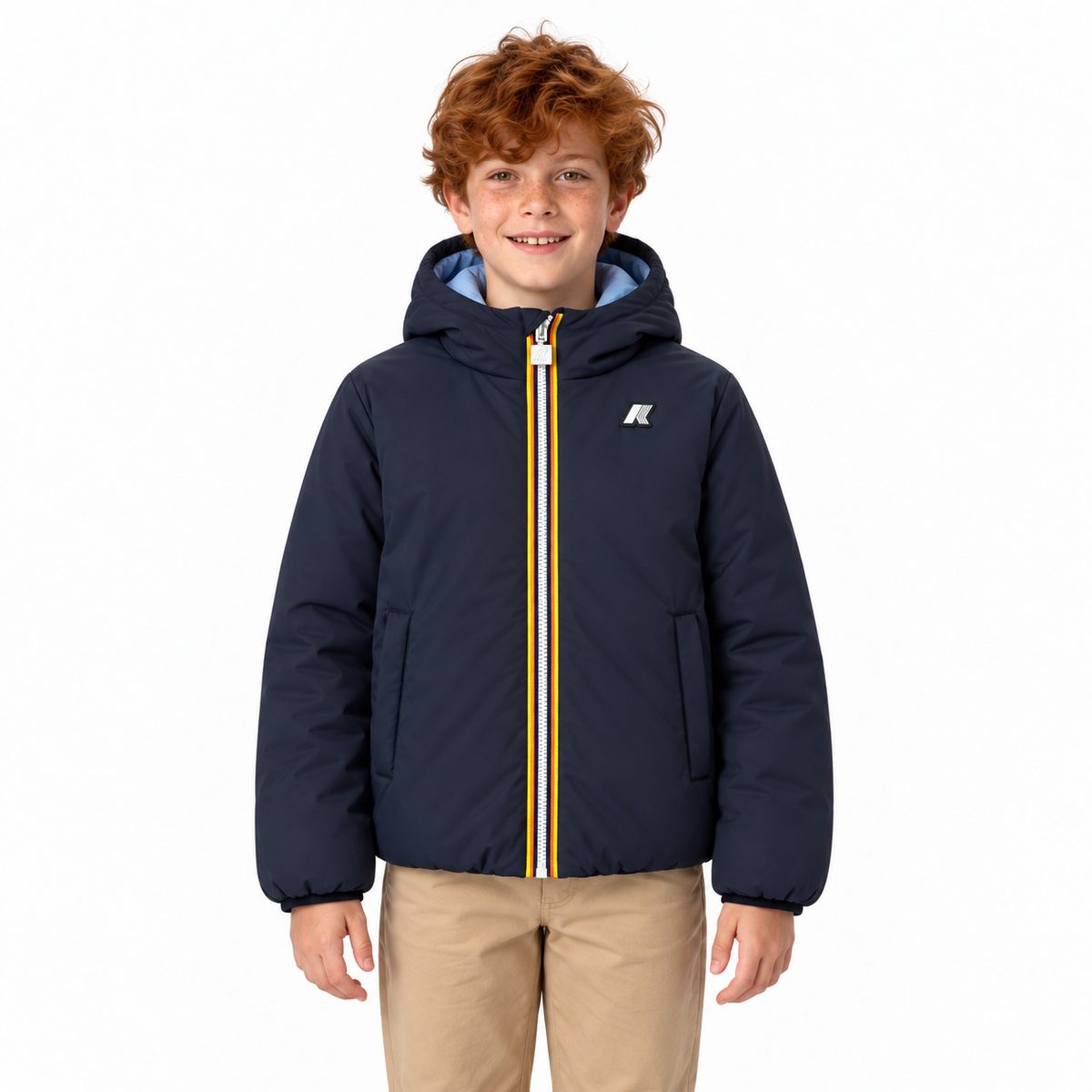Giubbotto Jack Warm Double per bambino - Blu navy/Azzurro