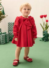 Abito Fiocco Neonata - Rosso