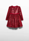 Abito Lustrini Bambina - Rosso
