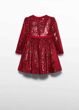 Abito Lustrini Bambina - Rosso