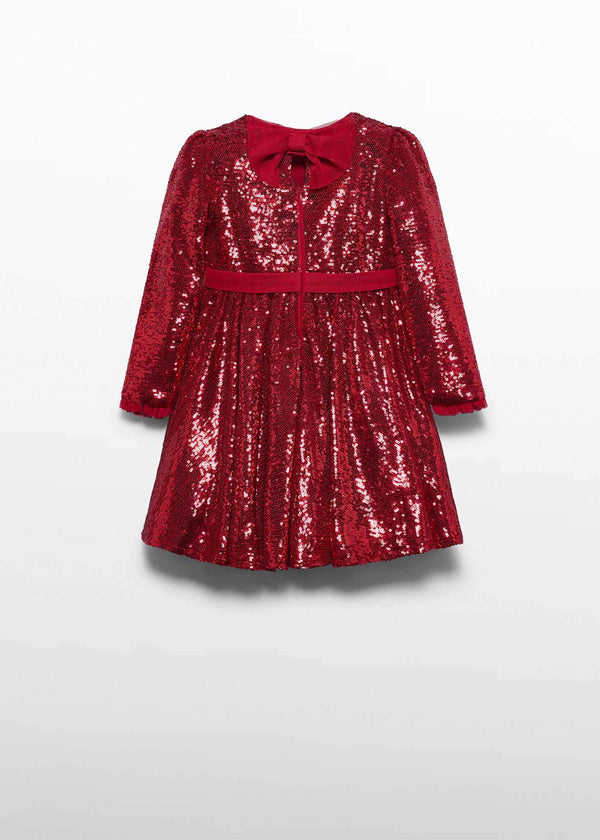 Abito Lustrini Bambina - Rosso