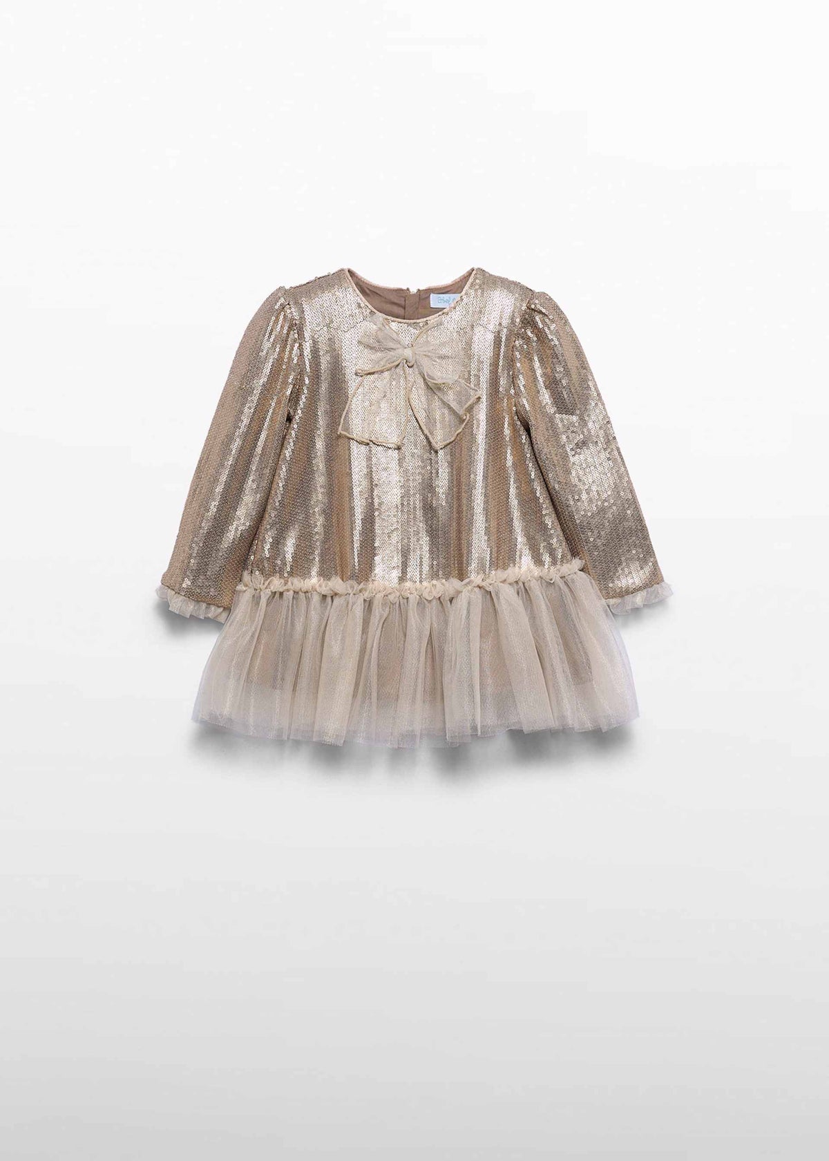 Abito Lustrini Neonata - Champagne