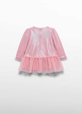 Abito Lustrini Neonata - Rosa
