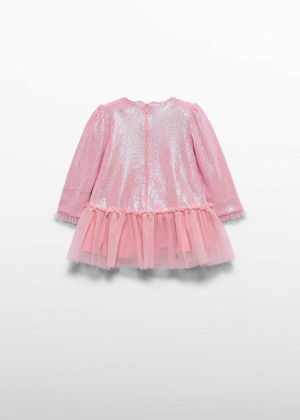 Abito Lustrini Neonata - Rosa