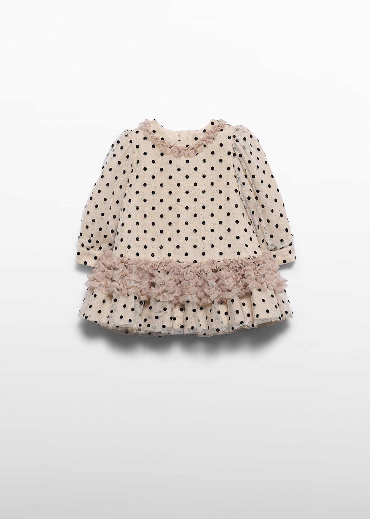 Abito Tulle Pois Neonata - Marzapane