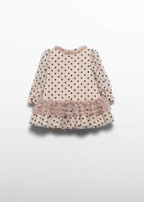 Abito Tulle Pois Neonata - Marzapane