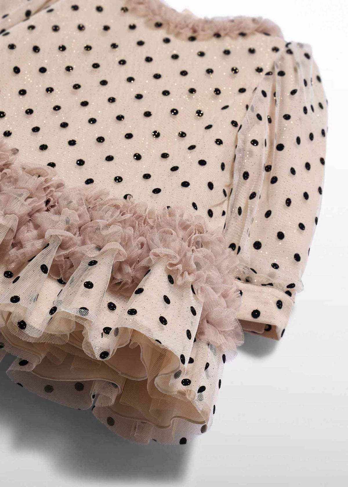 Abito Tulle Pois Neonata - Marzapane