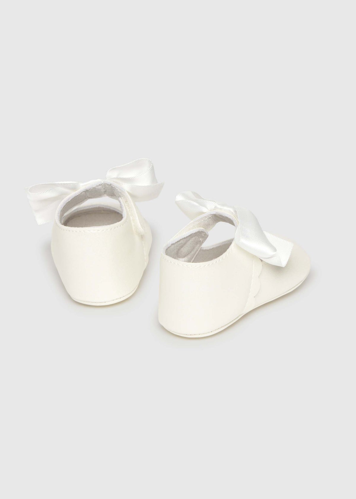 Ballerine cerimonia fiocco neonata - Bianco