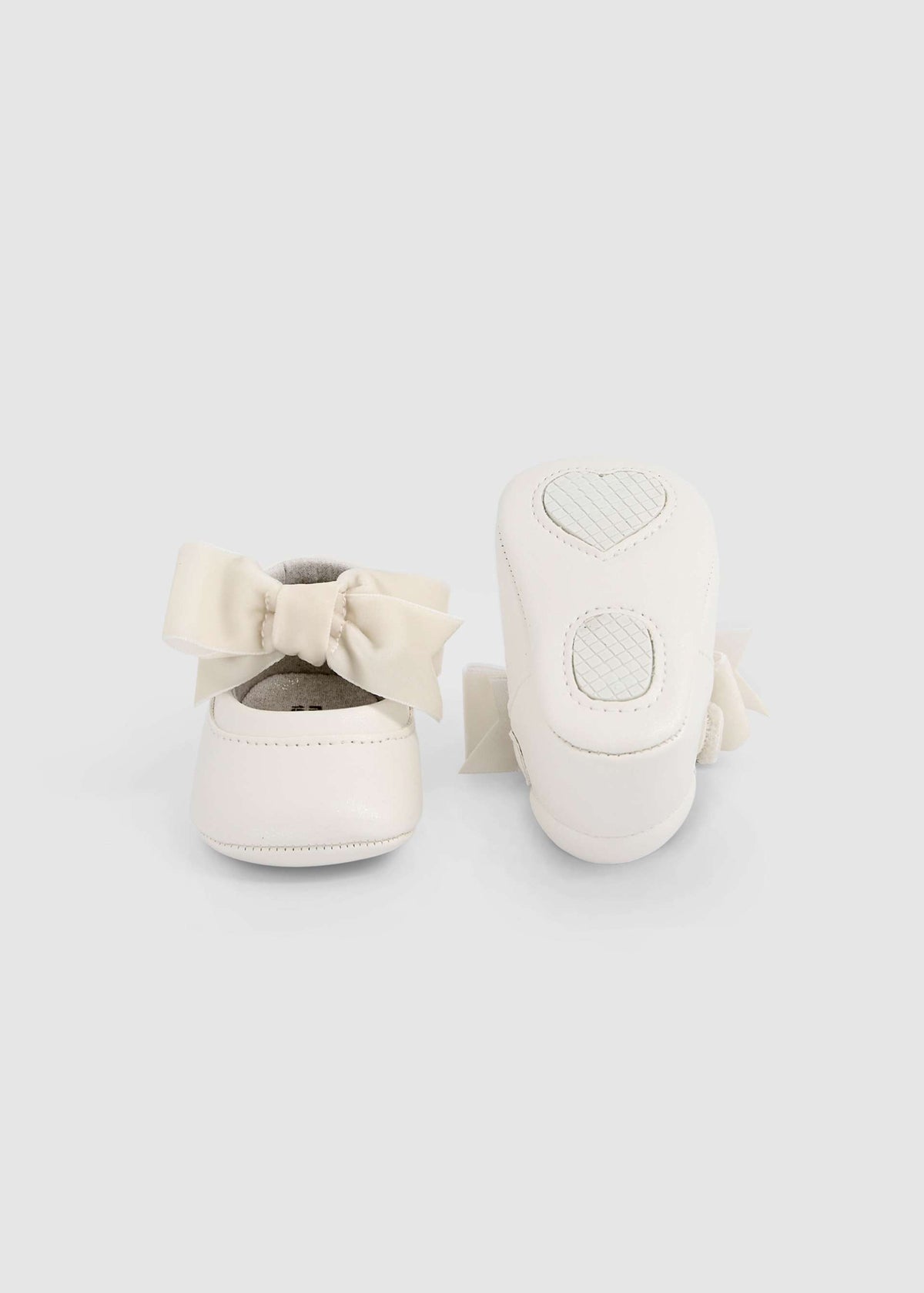 Ballerine fiocco neonata - Panna