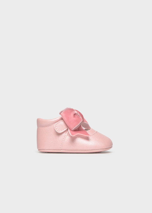 Ballerine fiocco neonata - Rose