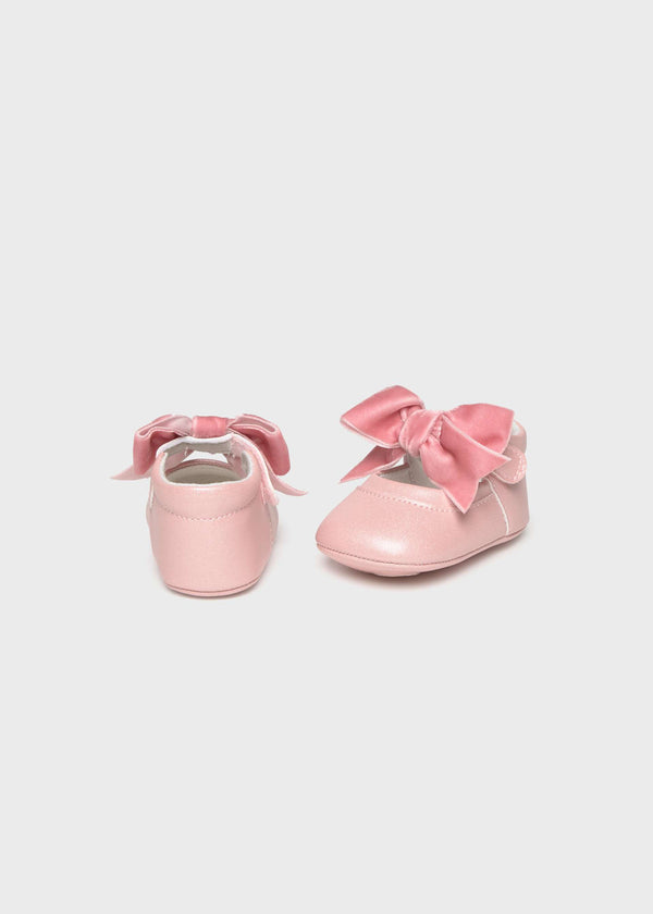 Ballerine fiocco neonata - Rose