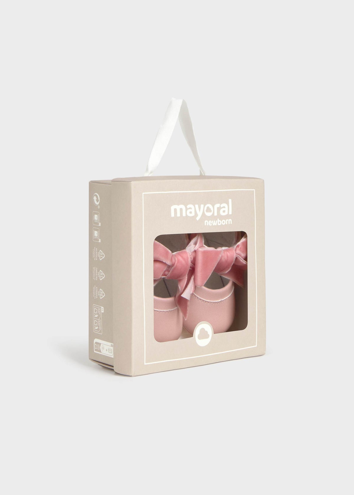 Ballerine fiocco neonata - Rose