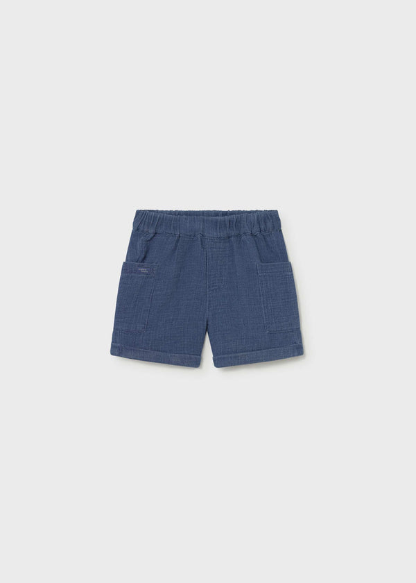 Bermuda bambula jeans neonato