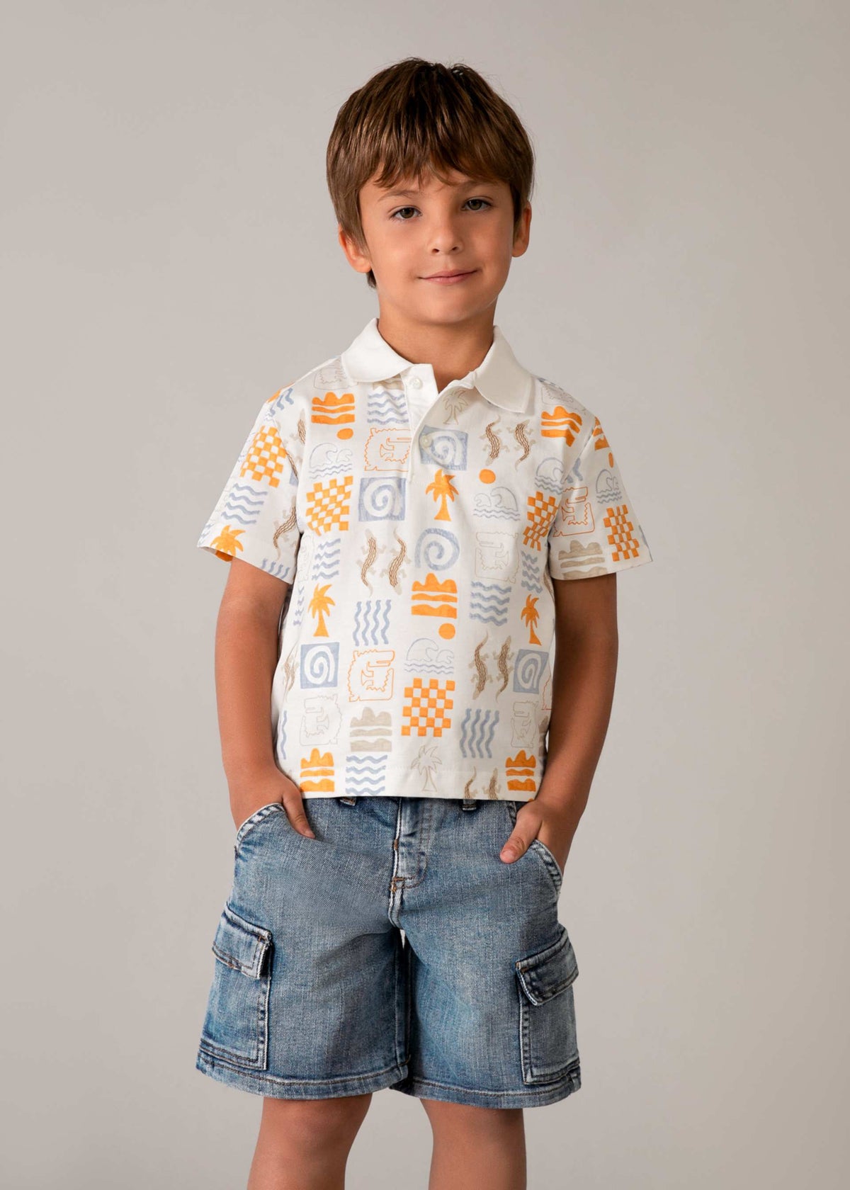 Bermuda jeans cargo bambino
