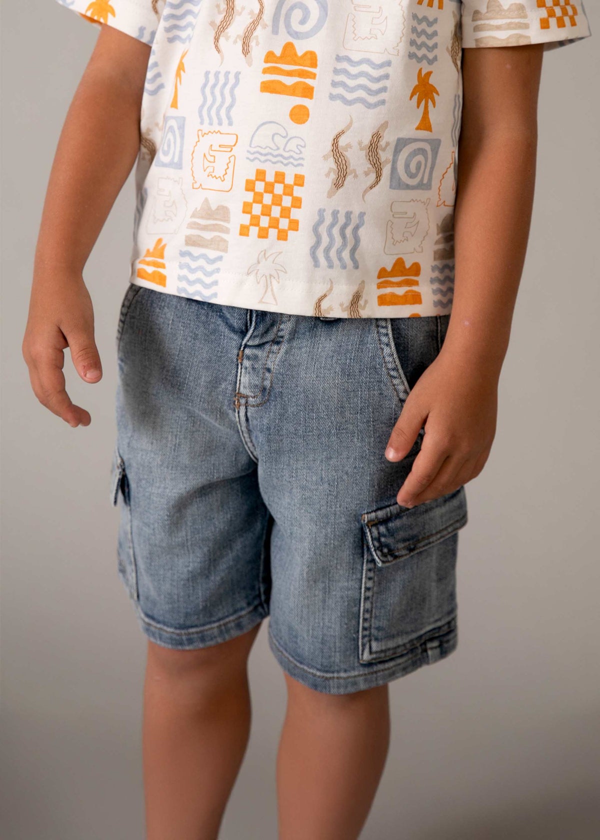 Bermuda jeans cargo bambino