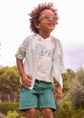 Bermuda relaxed fit in lino bambino