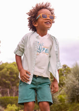 Bermuda relaxed fit in lino bambino