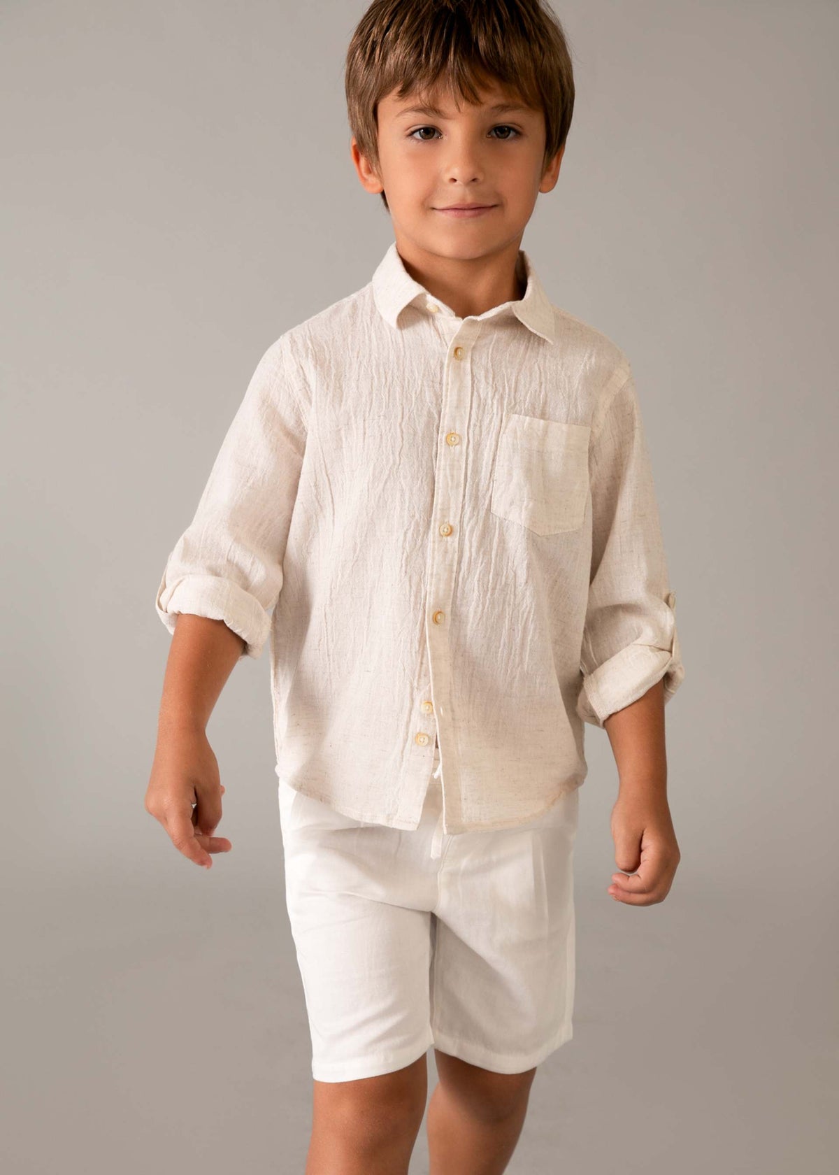 Bermuda relaxed fit in lino bambino