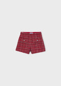 Bermuda tweed bambina - Rosso