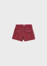 Bermuda tweed bambina - Rosso