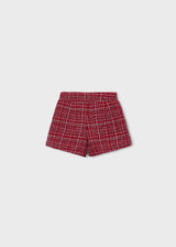 Bermuda tweed bambina - Rosso