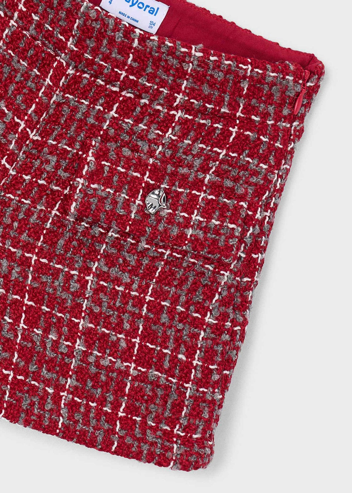 Bermuda tweed bambina - Rosso