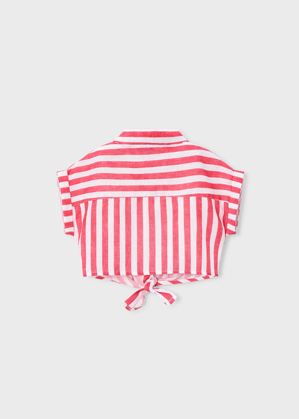 Blusa stampata con top bambina