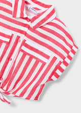 Blusa stampata con top bambina