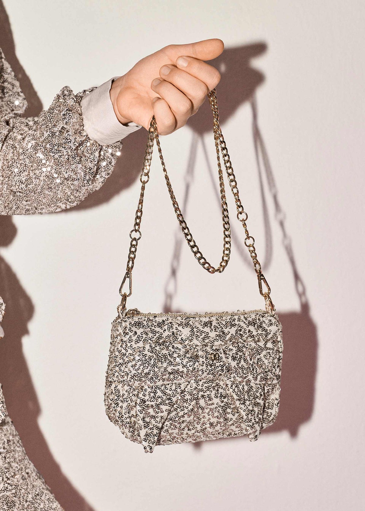 Borsa Lustrini Bambna - Champagne