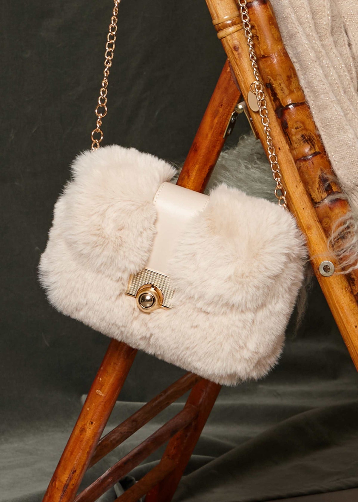 Borsa Pellicciotto Bambina - Crema