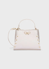 Borsa similpelle fiocco bambina - Champagne