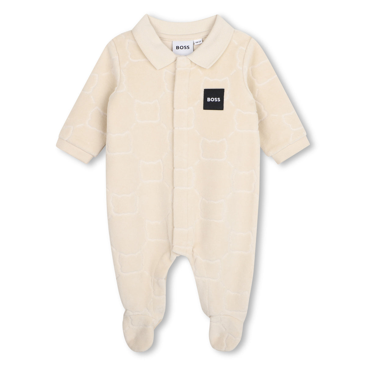 BOSS Kids Set pigiama in velour e cappellino - Nuovo beige
