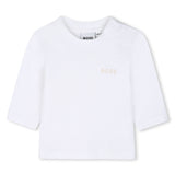 BOSS Kids Set cardigan con cappuccio, pantaloni e t-shirt in cotone biologico - Nuovo beige