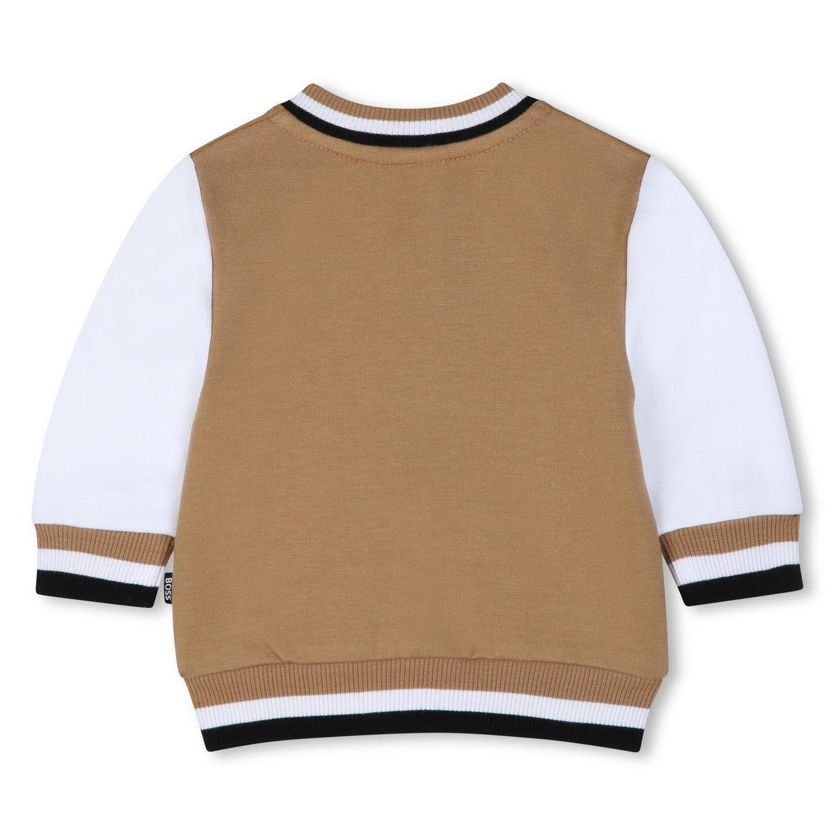 BOSS Kids Set cardigan, pantaloni e maglia in cotone biologico - Biscotto