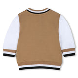 BOSS Kids Set cardigan, pantaloni e maglia in cotone biologico - Biscotto