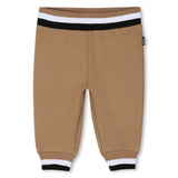 BOSS Kids Set cardigan, pantaloni e maglia in cotone biologico - Biscotto